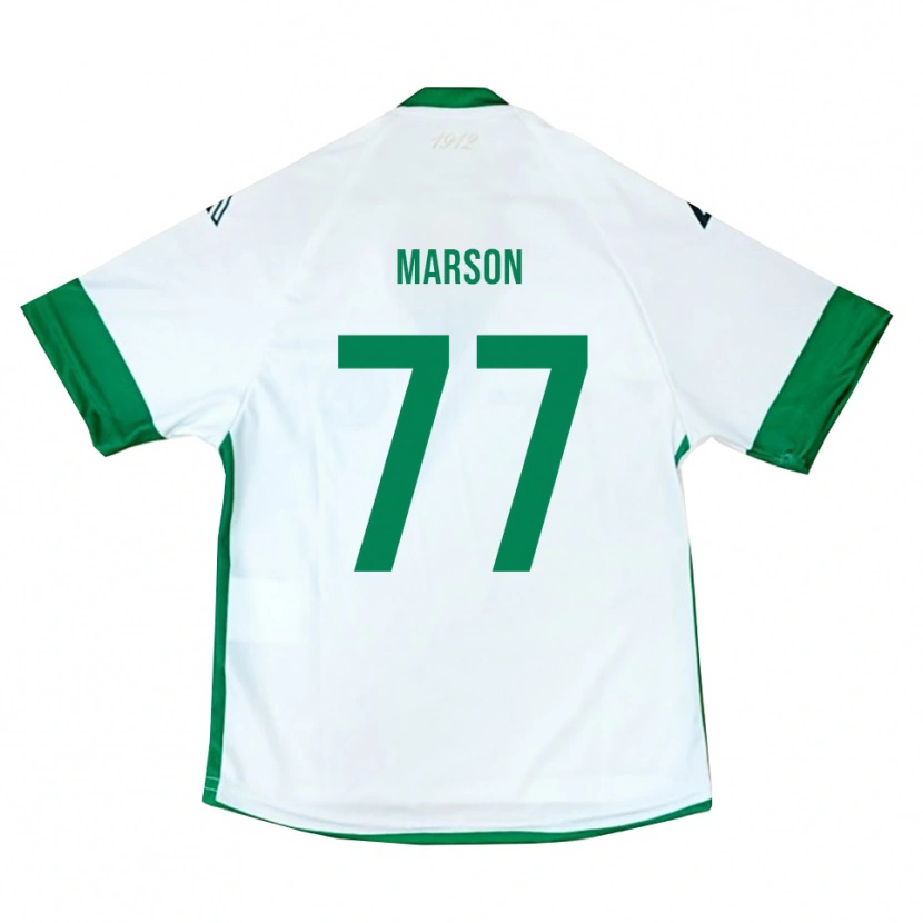 Danxen Femme Maillot Leonardo Marson #77 Blanc Vert Bleu Tenues Extérieur 2025/26 T-Shirt