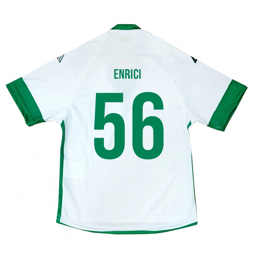 Danxen Femme Maillot Patrick Enrici #56 Blanc Vert Bleu Tenues Extérieur 2025/26 T-Shirt