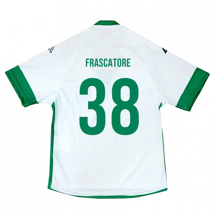 Danxen Femme Maillot Paolo Frascatore #38 Blanc Vert Bleu Tenues Extérieur 2025/26 T-Shirt