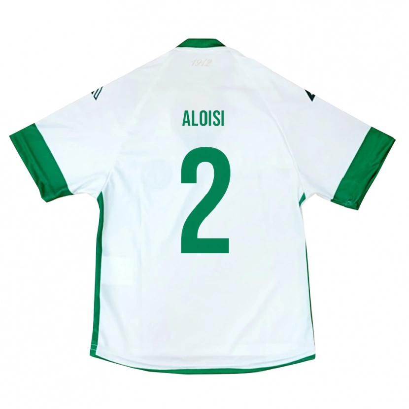 Danxen Femme Maillot Antonio Aloisi #2 Blanc Vert Bleu Tenues Extérieur 2025/26 T-Shirt