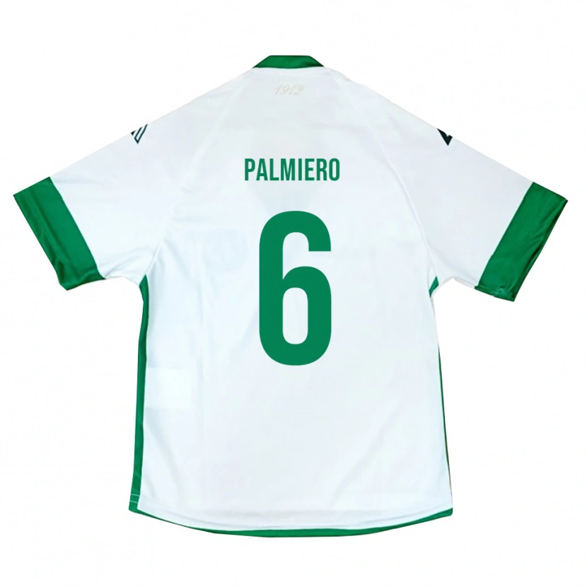 Danxen Femme Maillot Luca Palmiero #6 Blanc Vert Bleu Tenues Extérieur 2025/26 T-Shirt