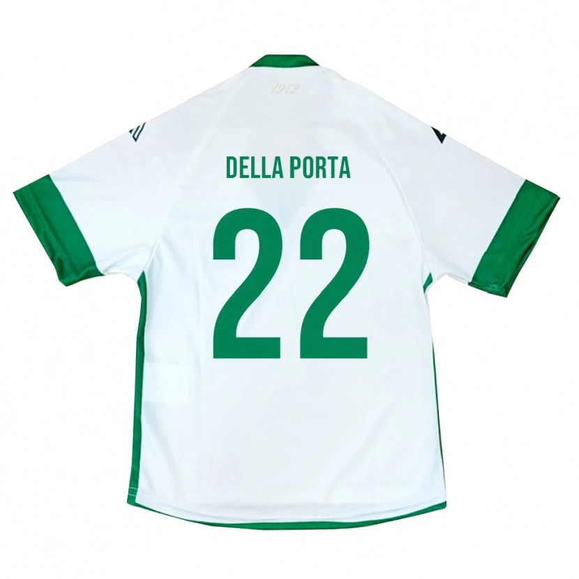 Danxen Femme Maillot Simone Della Porta #22 Blanc Vert Bleu Tenues Extérieur 2025/26 T-Shirt
