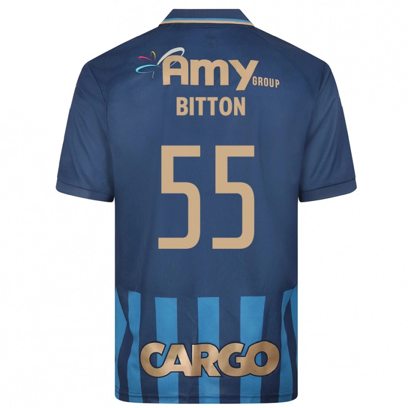 Danxen Femme Maillot Nir Bitton #55 Marine Bleu Tenues Extérieur 2025/26 T-Shirt