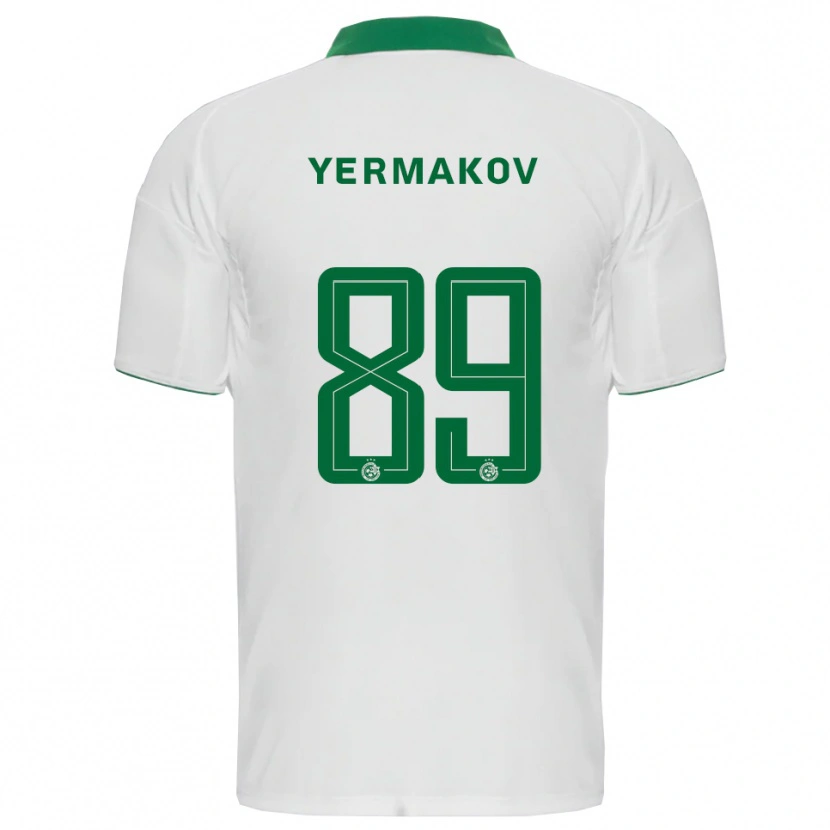 Danxen Femme Maillot Georgiy Yermakov #89 Blanc Vert Tenues Extérieur 2025/26 T-Shirt