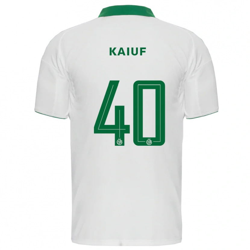 Danxen Femme Maillot Sharif Kaiuf #40 Blanc Vert Tenues Extérieur 2025/26 T-Shirt