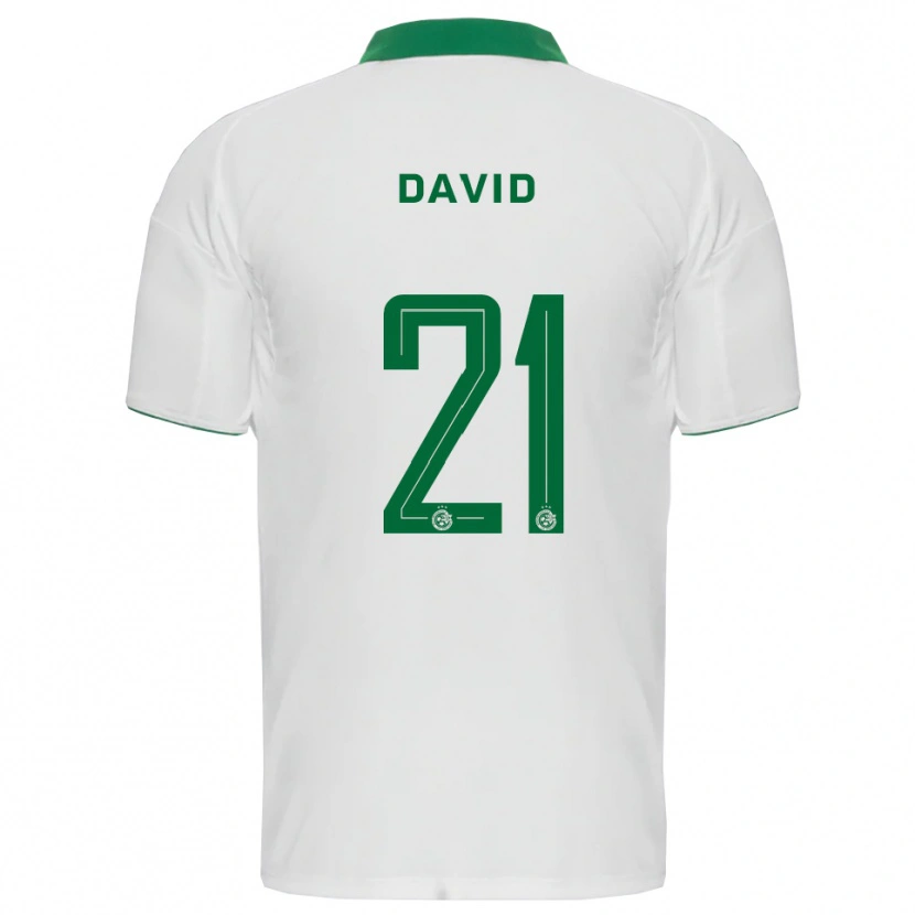 Danxen Femme Maillot Dean David #21 Blanc Vert Tenues Extérieur 2025/26 T-Shirt