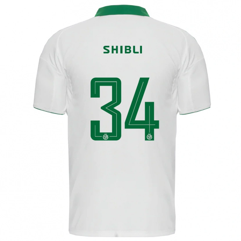 Danxen Femme Maillot Hamza Shibli #34 Blanc Vert Tenues Extérieur 2025/26 T-Shirt