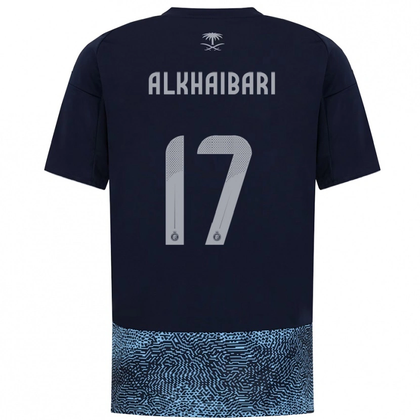 Danxen Femme Maillot Abdullah Al-Khaibari #17 Marine Bleu Ciel Tenues Extérieur 2025/26 T-Shirt