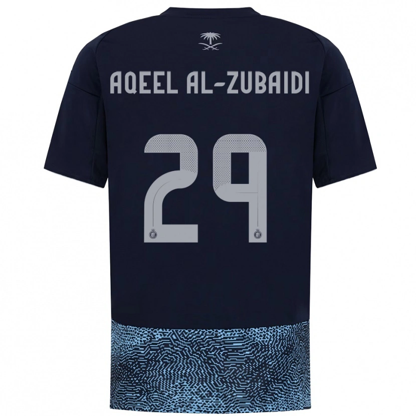 Danxen Femme Maillot Fahad Aqeel Al-Zubaidi #29 Marine Bleu Ciel Tenues Extérieur 2025/26 T-Shirt