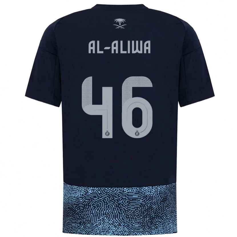 Danxen Femme Maillot Abdulaziz Al-Aliwa #46 Marine Bleu Ciel Tenues Extérieur 2025/26 T-Shirt