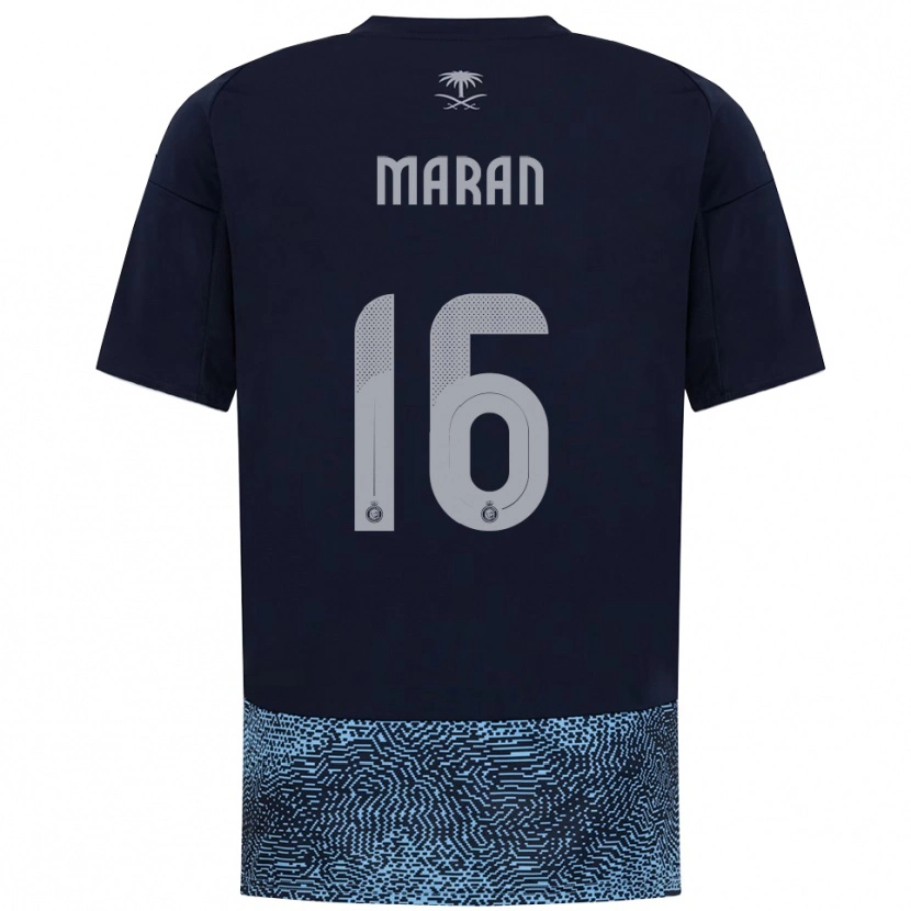 Danxen Femme Maillot Mohammed Marran #16 Marine Bleu Ciel Tenues Extérieur 2025/26 T-Shirt