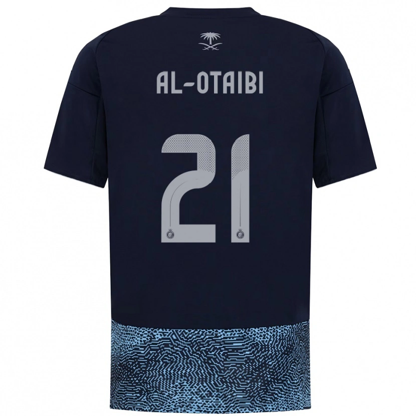 Danxen Femme Maillot Abdulrahman Al-Otaibi #21 Marine Bleu Ciel Tenues Extérieur 2025/26 T-Shirt