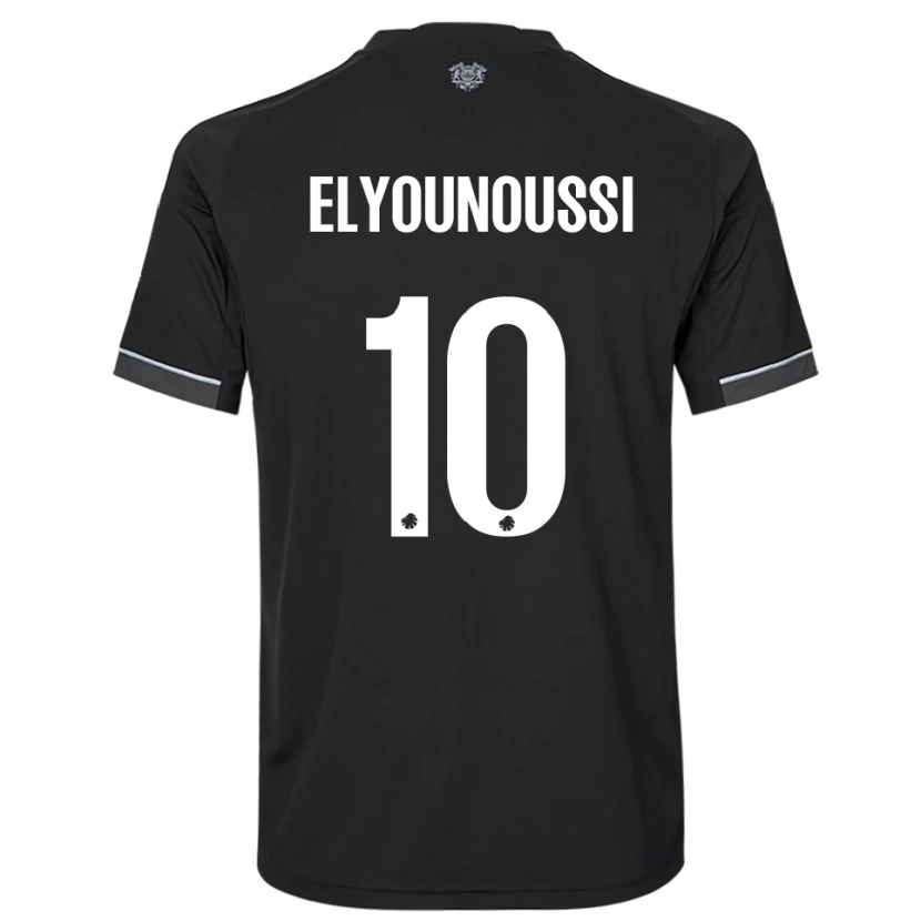 Danxen Femme Maillot Mohamed Elyounoussi #10 Noir Blanc Tenues Extérieur 2025/26 T-Shirt