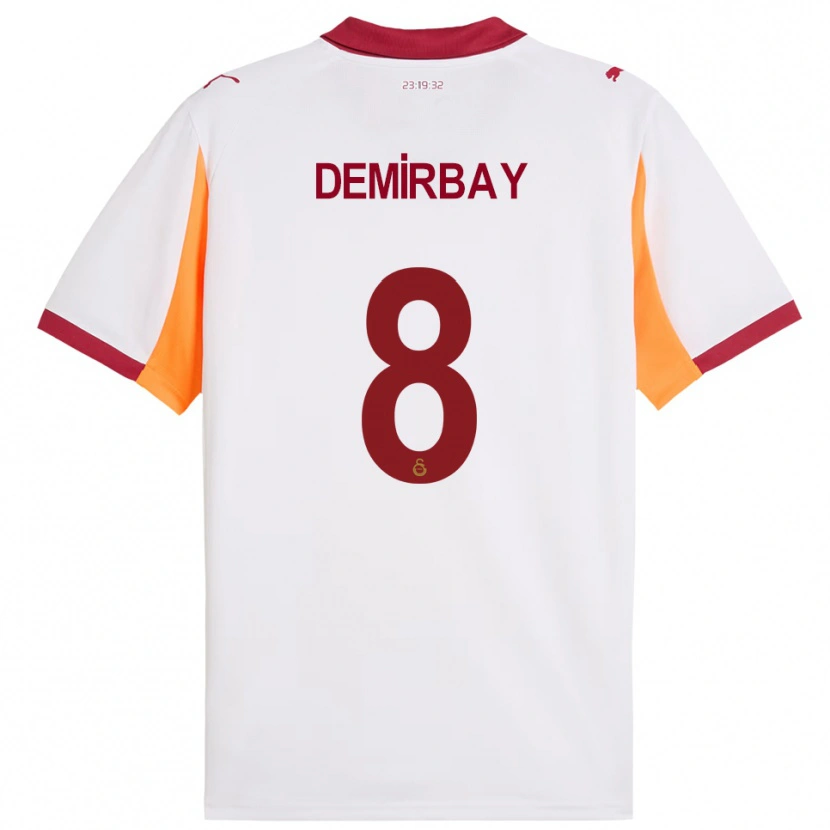 Danxen Femme Maillot Kerem Demirbay #8 Blanc Rouge Tenues Extérieur 2025/26 T-Shirt
