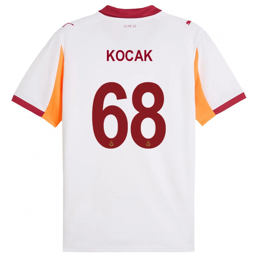 Danxen Femme Maillot Furkan Koçak #68 Blanc Rouge Tenues Extérieur 2025/26 T-Shirt