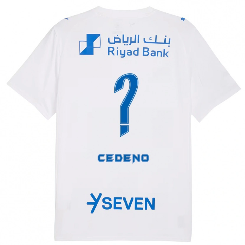 Danxen Femme Maillot Lineth Cedeño #0 Blanc Bleu Tenues Extérieur 2025/26 T-Shirt