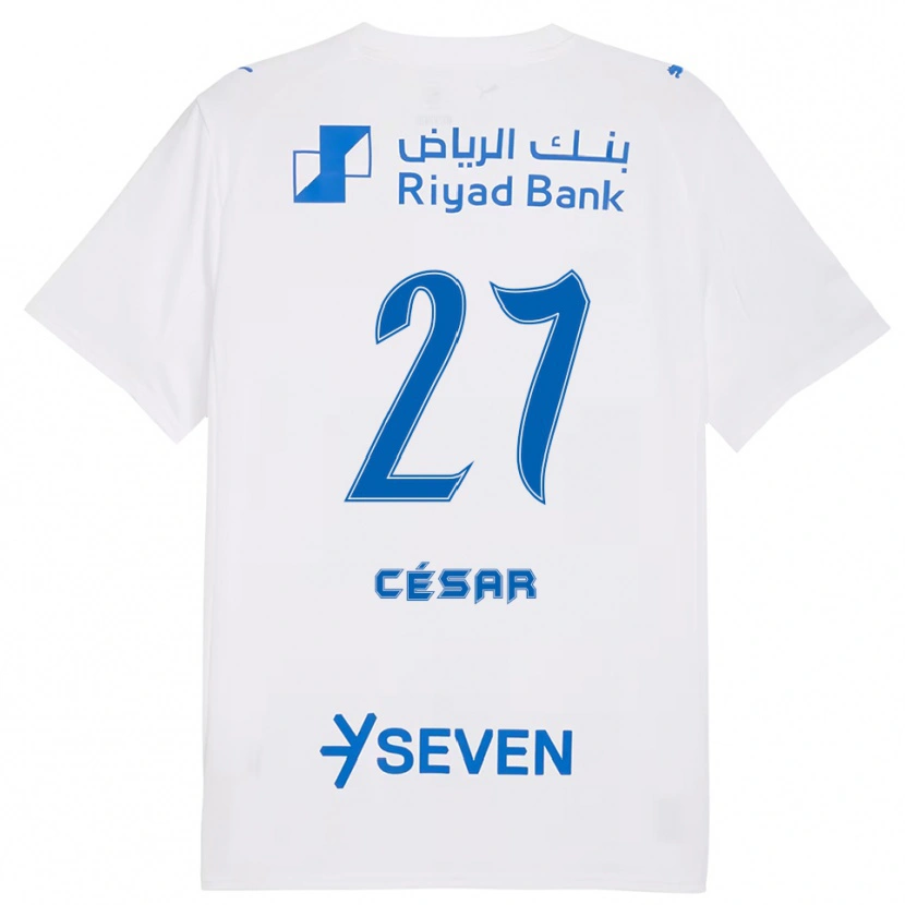 Danxen Femme Maillot Kaio César #27 Blanc Bleu Tenues Extérieur 2025/26 T-Shirt