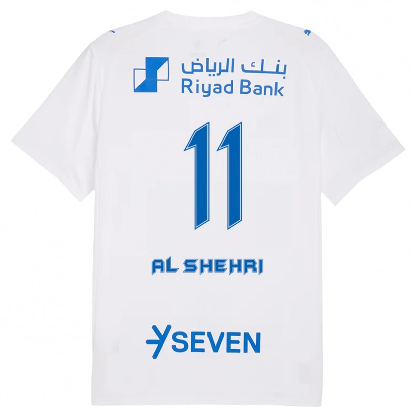 Danxen Femme Maillot Saleh Al-Shehri #11 Blanc Bleu Tenues Extérieur 2025/26 T-Shirt