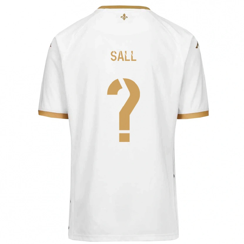 Danxen Femme Maillot Issa Sall #0 Blanc Or Tenues Extérieur 2025/26 T-Shirt
