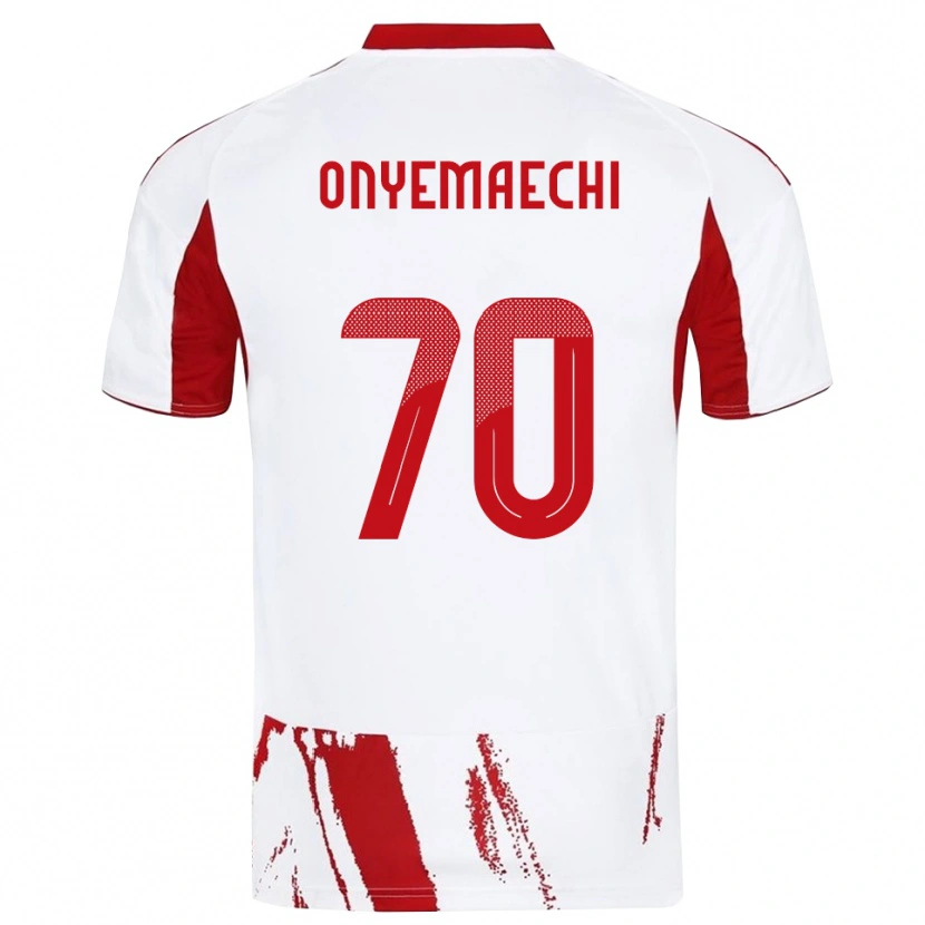 Danxen Femme Maillot Bruno Onyemaechi #70 Blanc Rouge Tenues Extérieur 2025/26 T-Shirt
