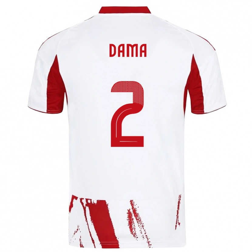Danxen Femme Maillot Antonis Dama #2 Blanc Rouge Tenues Extérieur 2025/26 T-Shirt