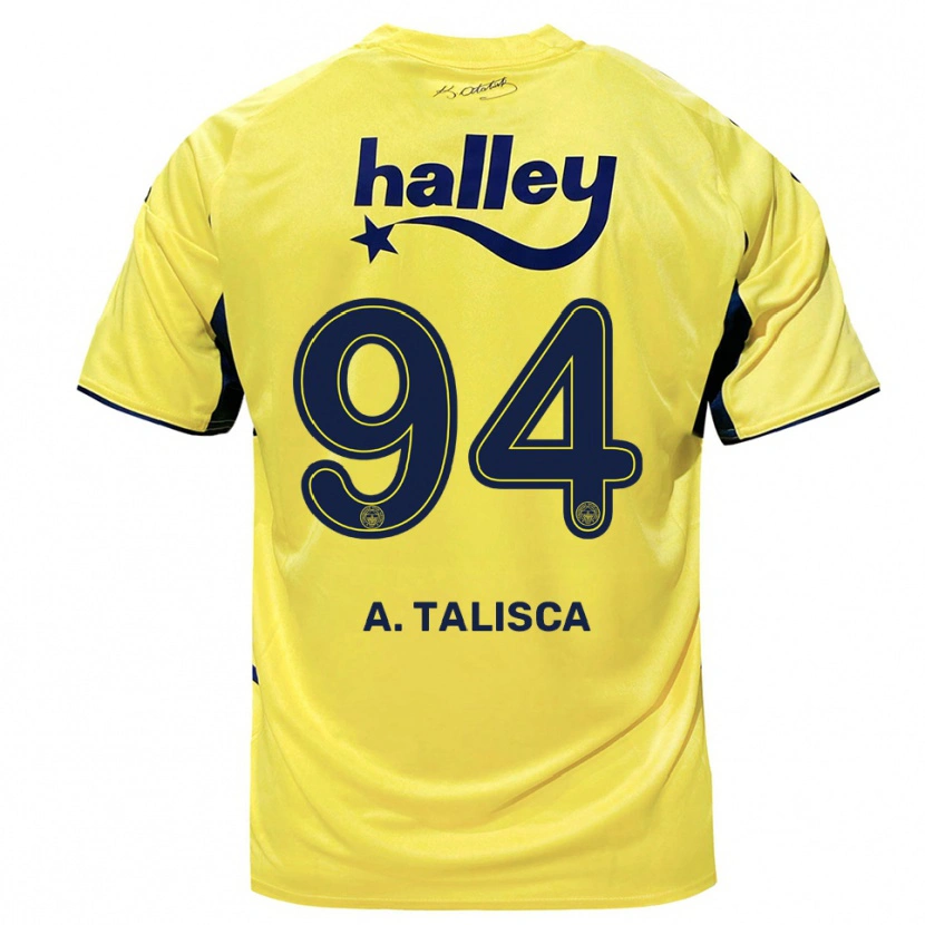 Danxen Femme Maillot Talisca #94 Jaune Marine Tenues Extérieur 2025/26 T-Shirt