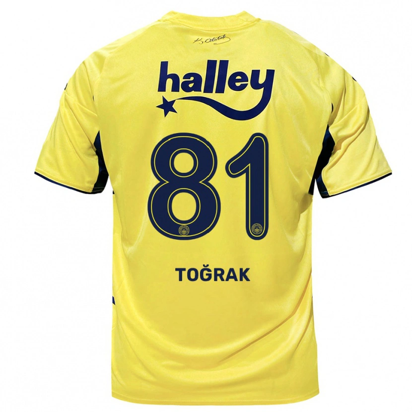 Danxen Femme Maillot Şükür Toğrak #81 Jaune Marine Tenues Extérieur 2025/26 T-Shirt