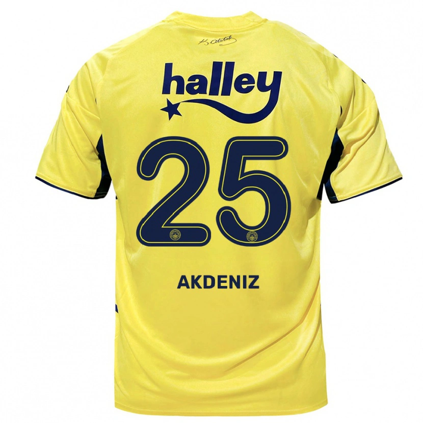 Danxen Femme Maillot Zeynep Akdeniz #25 Jaune Marine Tenues Extérieur 2025/26 T-Shirt