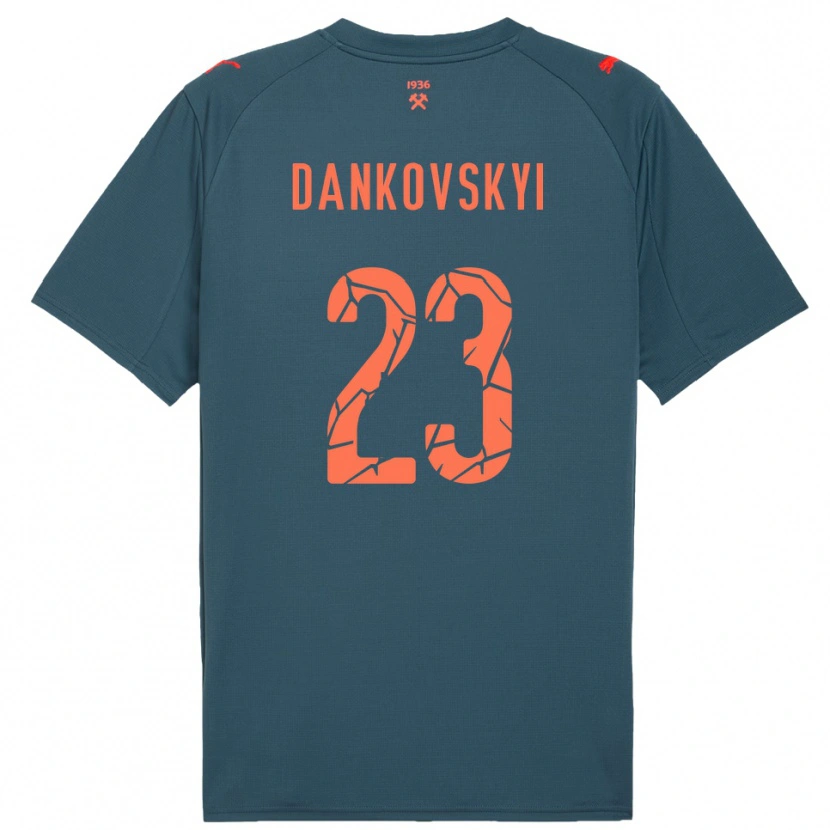 Danxen Femme Maillot Yegor Dankovskyi #23 Marine Rouge Tenues Extérieur 2025/26 T-Shirt