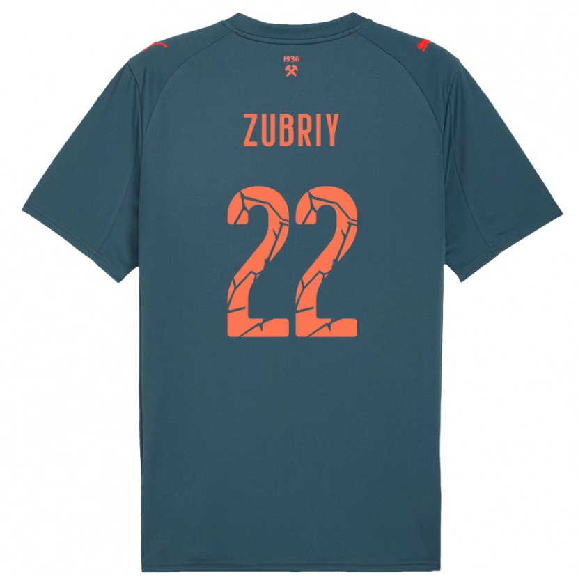 Danxen Femme Maillot Artem Zubriy #22 Marine Rouge Tenues Extérieur 2025/26 T-Shirt