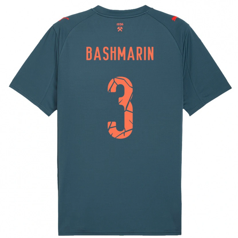 Danxen Femme Maillot Oleksandr Bashmarin #3 Marine Rouge Tenues Extérieur 2025/26 T-Shirt
