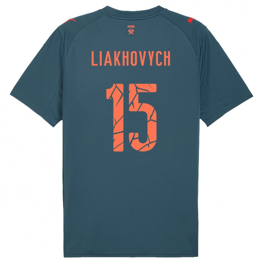 Danxen Femme Maillot Anastasiia Liakhovych #15 Marine Rouge Tenues Extérieur 2025/26 T-Shirt