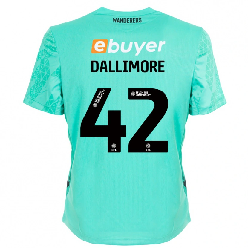 Danxen Enfant Jack Dallimore #42 Maillot de Gardien Noir Aqua 2025/26 T-shirt