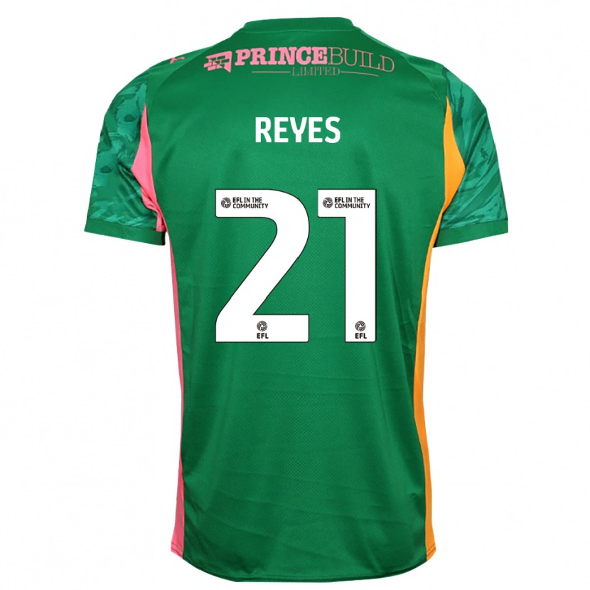 Danxen Enfant Vicente Reyes #21 Maillot de Gardien Rose Vert 2025/26 T-shirt