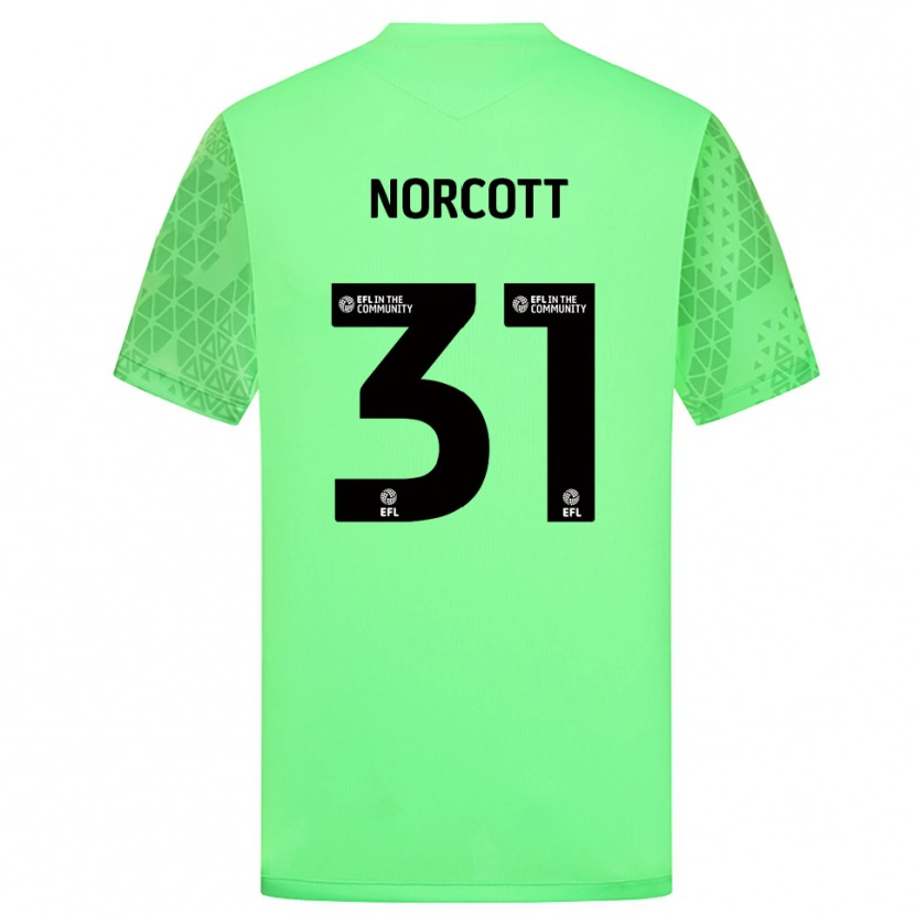Danxen Enfant Tom Norcott #31 Maillot de Gardien Vert Clair 2025/26 T-shirt