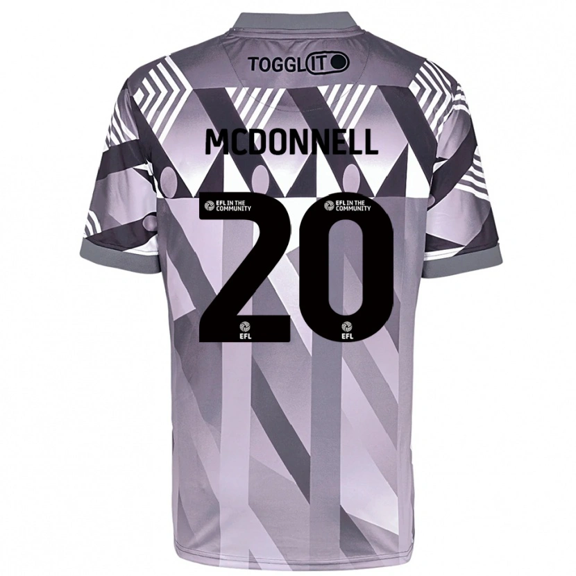 Danxen Enfant Joe McDonnell #20 Maillot de Gardien Gris Clair 2025/26 T-shirt