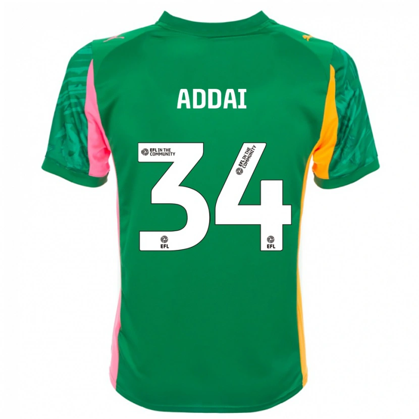 Danxen Enfant Corey Addai #34 Maillot de Gardien Blanc Rose Vert 2025/26 T-shirt