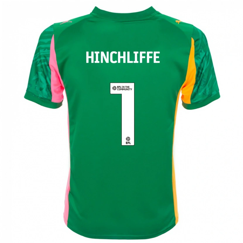 Danxen Enfant Ben Hinchliffe #1 Maillot de Gardien Blanc Rose Vert 2025/26 T-shirt