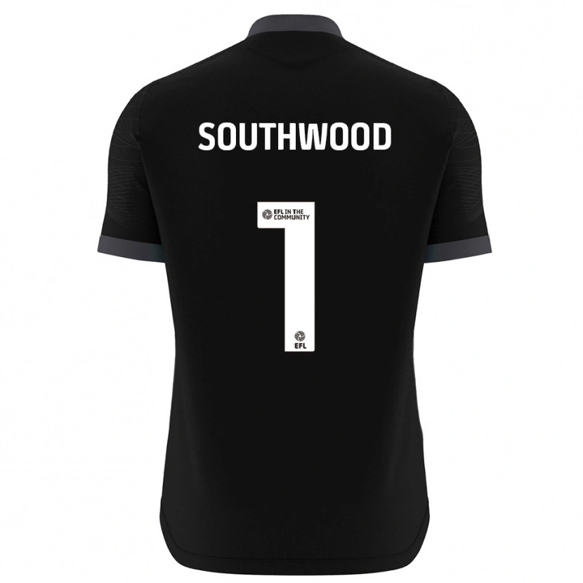 Danxen Enfant Luke Southwood #1 Maillot de Gardien Noir Blanc 2025/26 T-shirt