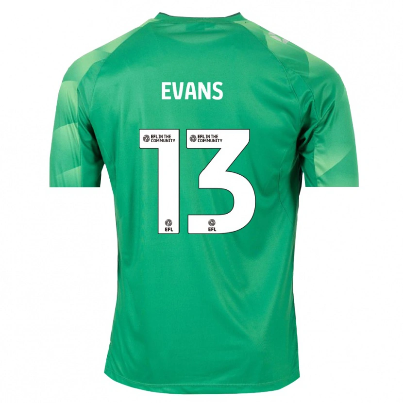 Danxen Enfant Owen Evans #13 Maillot de Gardien Vert Blanc 2025/26 T-shirt