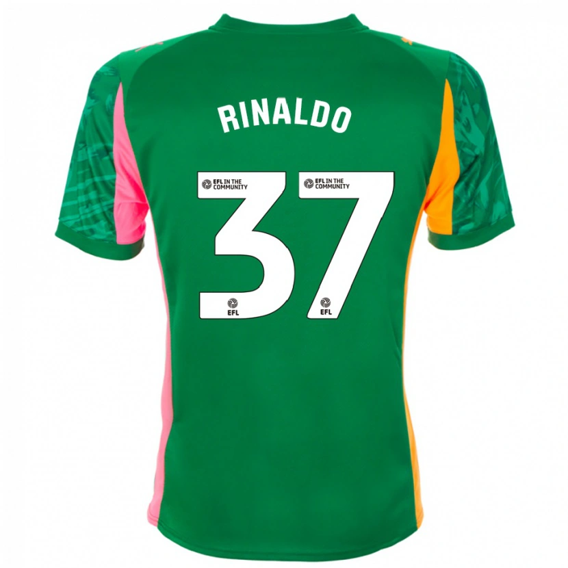 Danxen Enfant Ashton Rinaldo #37 Maillot de Gardien Orange Vert Rose 2025/26 T-shirt