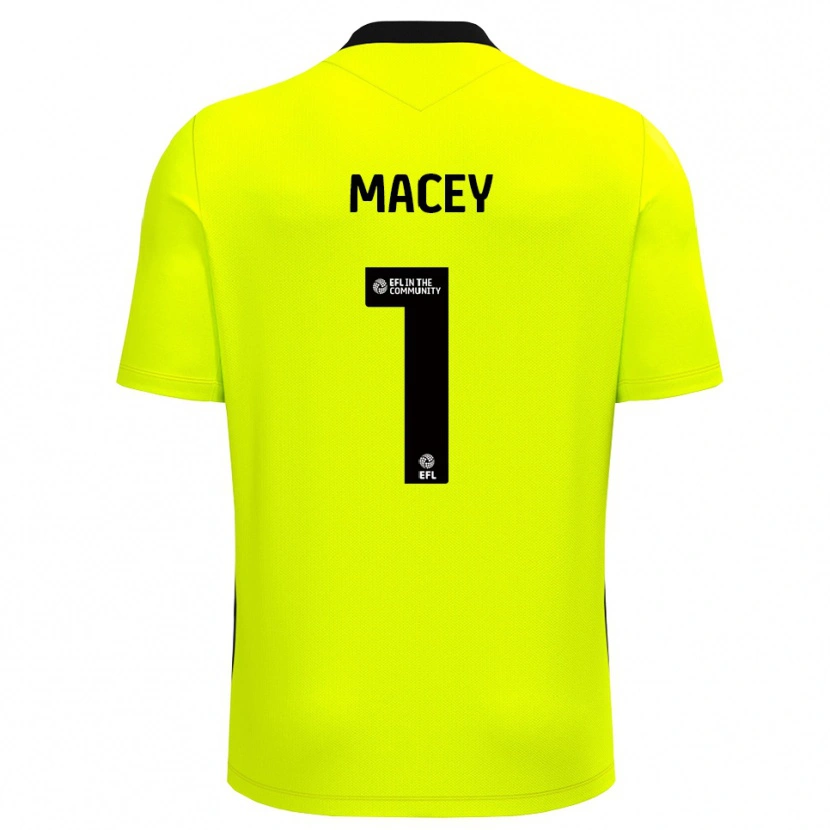 Danxen Enfant Matt Macey #1 Maillot de Gardien Noir Jaune 2025/26 T-shirt