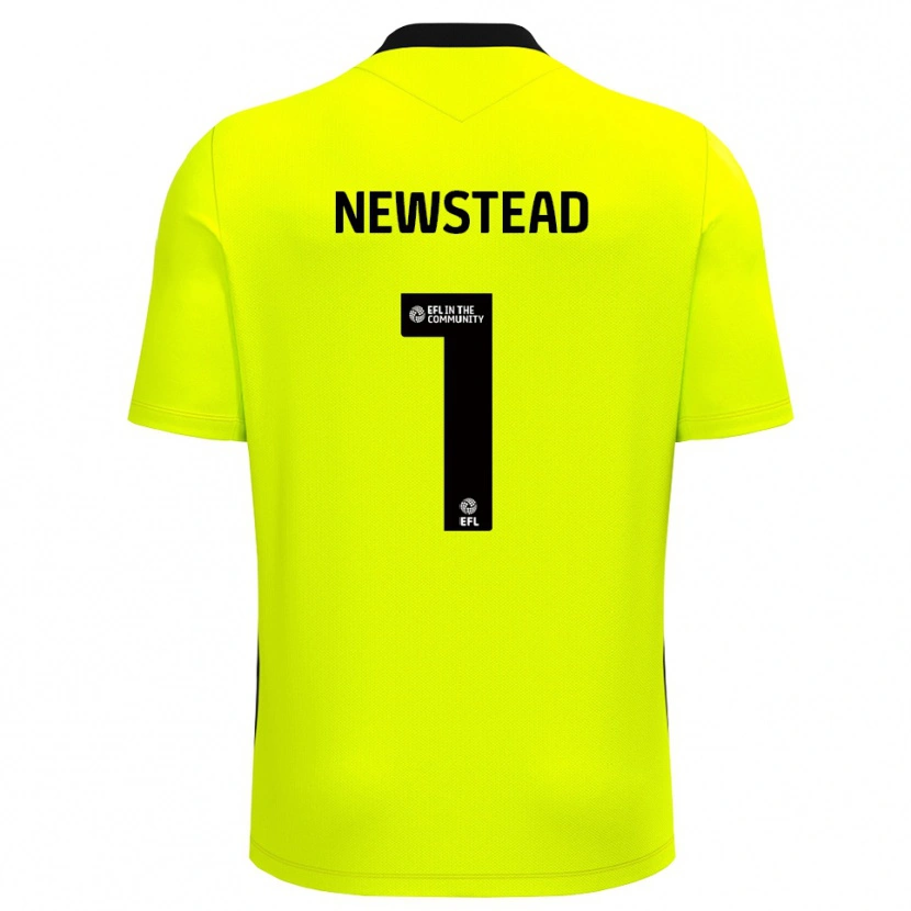 Danxen Enfant Jamie-Louise Newstead #1 Maillot de Gardien Noir Jaune 2025/26 T-shirt