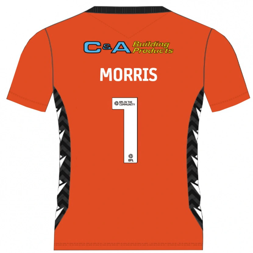 Danxen Enfant Glenn Morris #1 Maillot de Gardien Noir Orange 2025/26 T-shirt