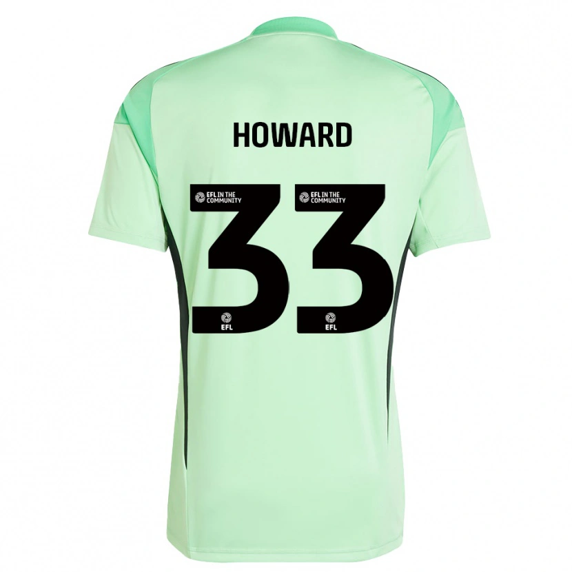 Danxen Enfant Mark Howard #33 Maillot de Gardien Noir Vert Clair 2025/26 T-shirt