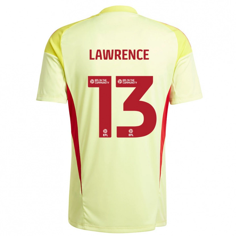 Danxen Enfant Charlie Lawrence #13 Maillot de Gardien Jaune Pâle 2025/26 T-shirt