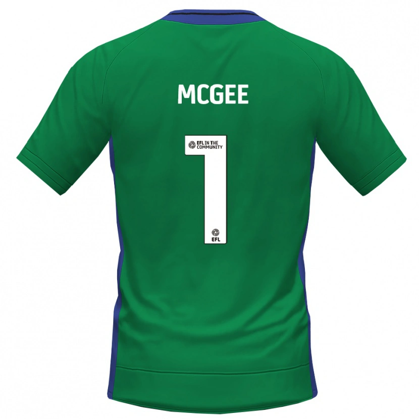 Danxen Enfant Luke McGee #1 Maillot de Gardien Bleu Vert 2025/26 T-shirt