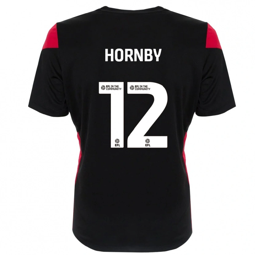 Danxen Enfant Sam Hornby #12 Maillot de Gardien Noir Blanc 2025/26 T-shirt