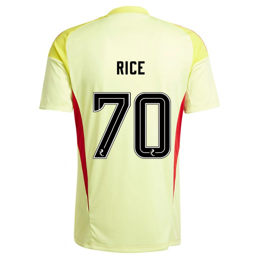 Danxen Enfant Aidan Rice #70 Maillot de Gardien Rouge Jaune 2025/26 T-shirt