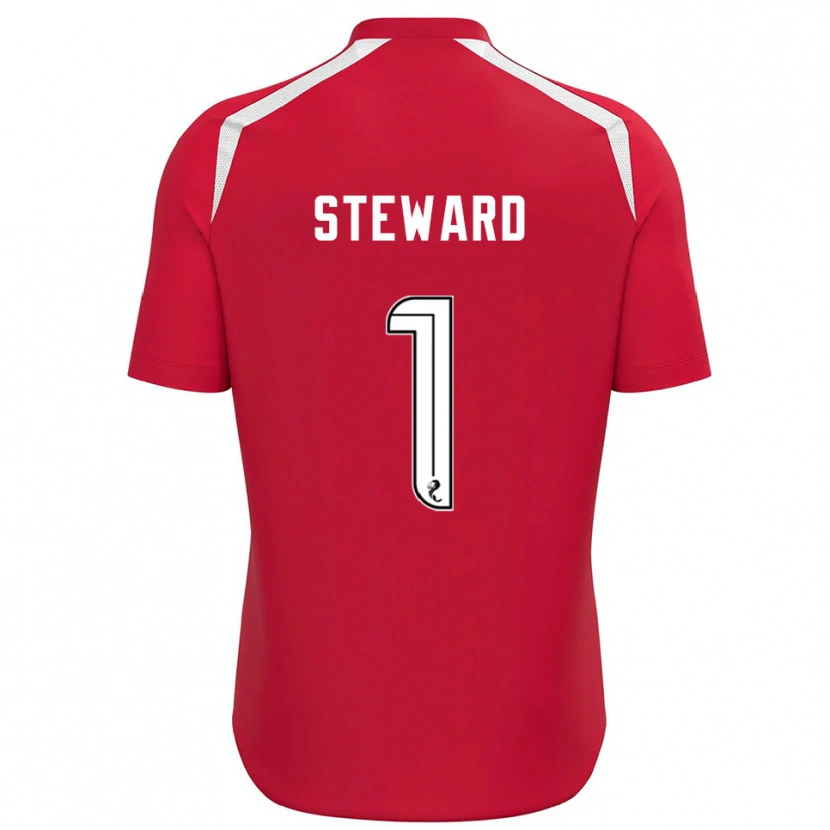 Danxen Enfant Toby Steward #1 Maillot de Gardien Blanc Rouge 2025/26 T-shirt